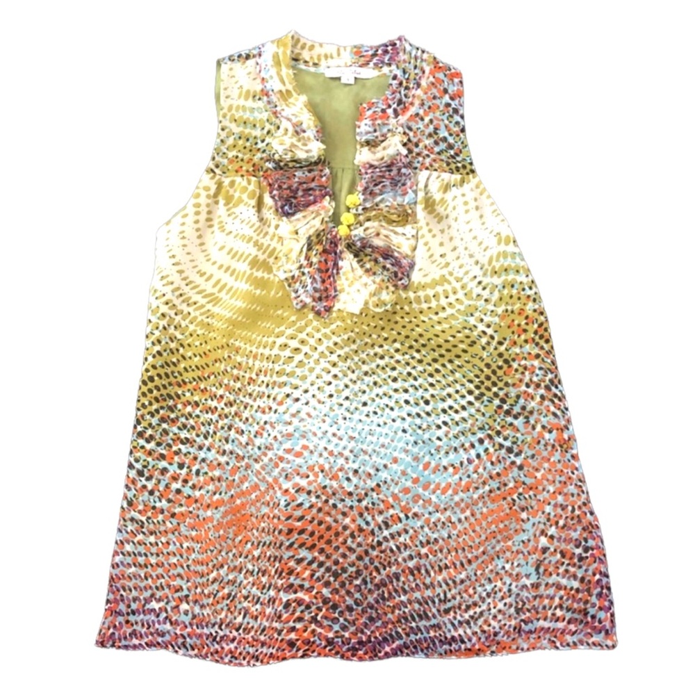 𝐁𝐋𝐔𝐄 𝐕𝐄𝐋𝐕𝐄𝐓 | FRINGED SLEEVELESS BUTTON DOWN BLOUSE